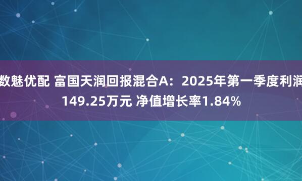 数魅优配 富国天润回报混合A：2025年第一季度利润149.25万元 净值增长率1.84%
